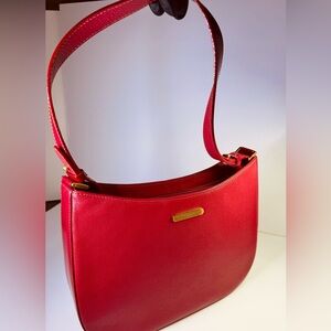 Authentic Burberry Shoulder Handbag Red
